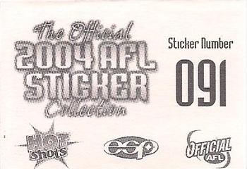 2004 ESP AFL Sticker Collection #091 Michael Voss Back